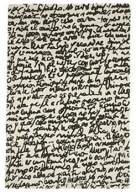 Black on white Manuscrit carpet Nanimarquina